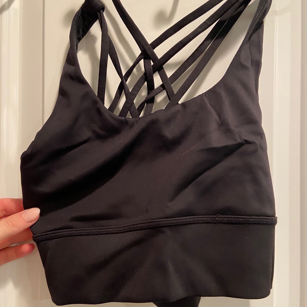 Strong physiques long line strappy sport bra